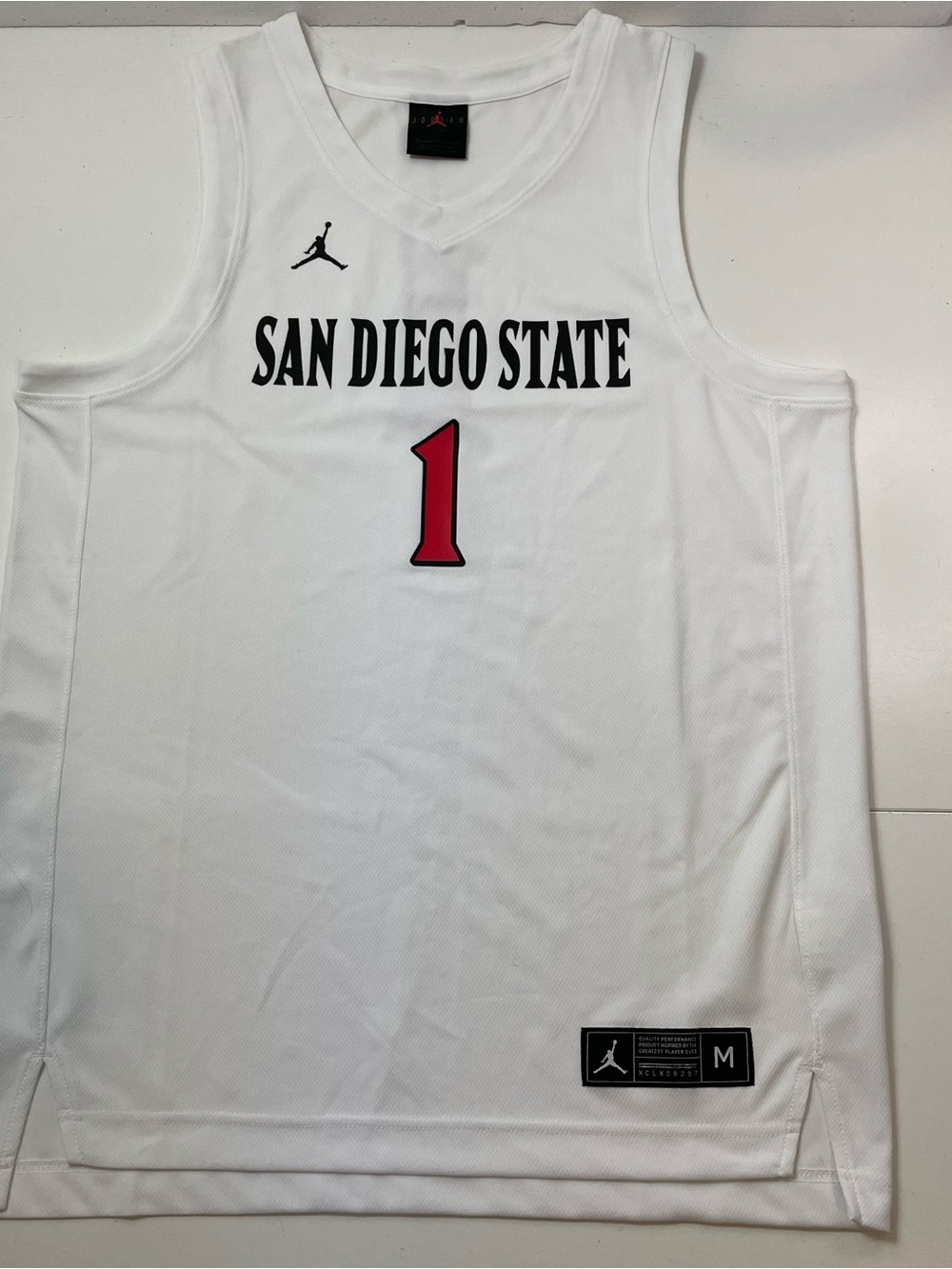 Nike Jordan San Diego State Aztecs Basketball Jersey Men's M White $110